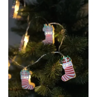 Гирлянда Chomik Носок новогодний 1.65 м 10 LED Теплый белый (5900779854093) Винница - изображение 4