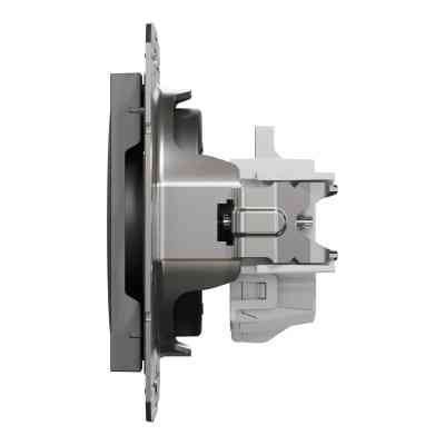 Розетка Schneider Electric ASFORA без заземлення антрацит (EPH3000171) Винница