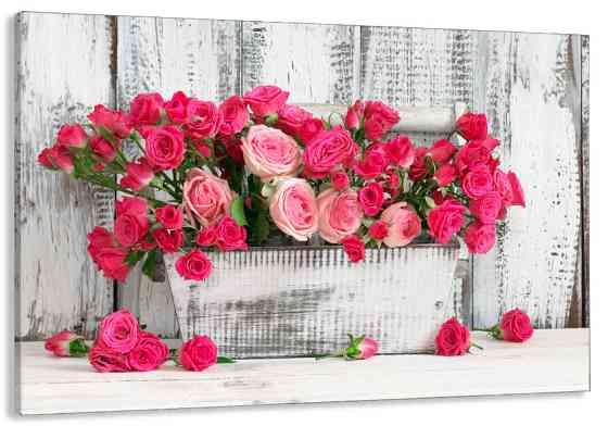 Картина холст у вітальню / спальню   Троянди    MLP_70 ( 60х30см ) 50x100 см Київ