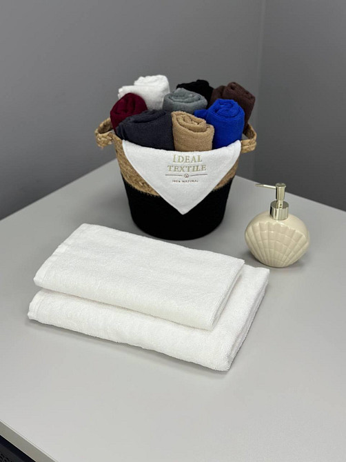 Рушник однотонний Ideal Textile 70х140 см 400 г/м2 білий (56860924) Чернівці - фото 5