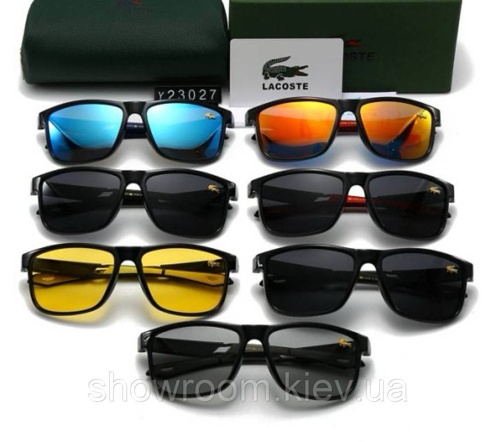Мужские черные солнцезащитные очки Lacoste (23027) полароид Киев - изображение 3