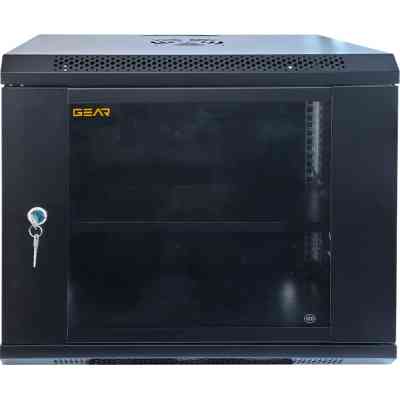 Шафа настінна GEAR 9U 19&apos;&apos; 600x600x450 мм, + полка 19&quot;, black (GWMSN-9U-600-600) Вінниця