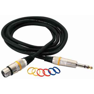 Мікрофонний кабель RockCable Microphone Cable - XLR (f) / TRS Jack 3m (RCL 30383 D6 F BA) Вінниця