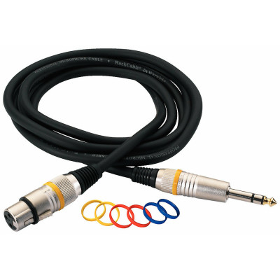 Мікрофонний кабель RockCable Microphone Cable - XLR (f) / TRS Jack 3m (RCL 30383 D6 F BA) Вінниця - фото 2