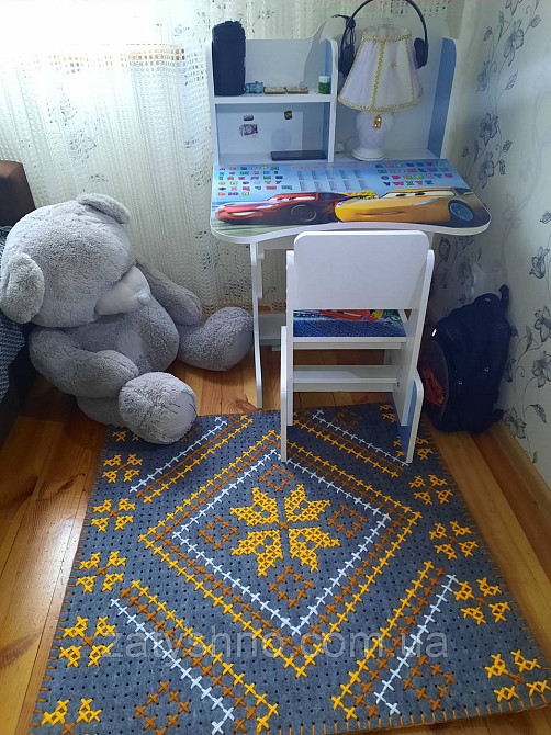 Коврик вышитый ( ручная работа) в детскую 96*90 см Киев - изображение 5