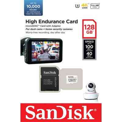 Карта пам'яті SanDisk 128GB microSDXC class 10 UHS-I U3 V30 High Endurance (SDSQQNR-128G-GN6IA) Вінниця