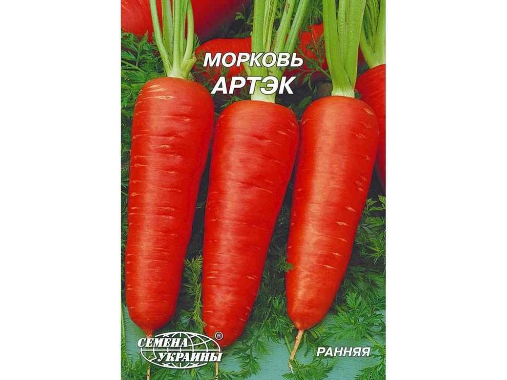 Гігант Морква Артэк 20г (10 пачок) ТМ НАСІННЯ УКРАЇНИ Київ - фото 1