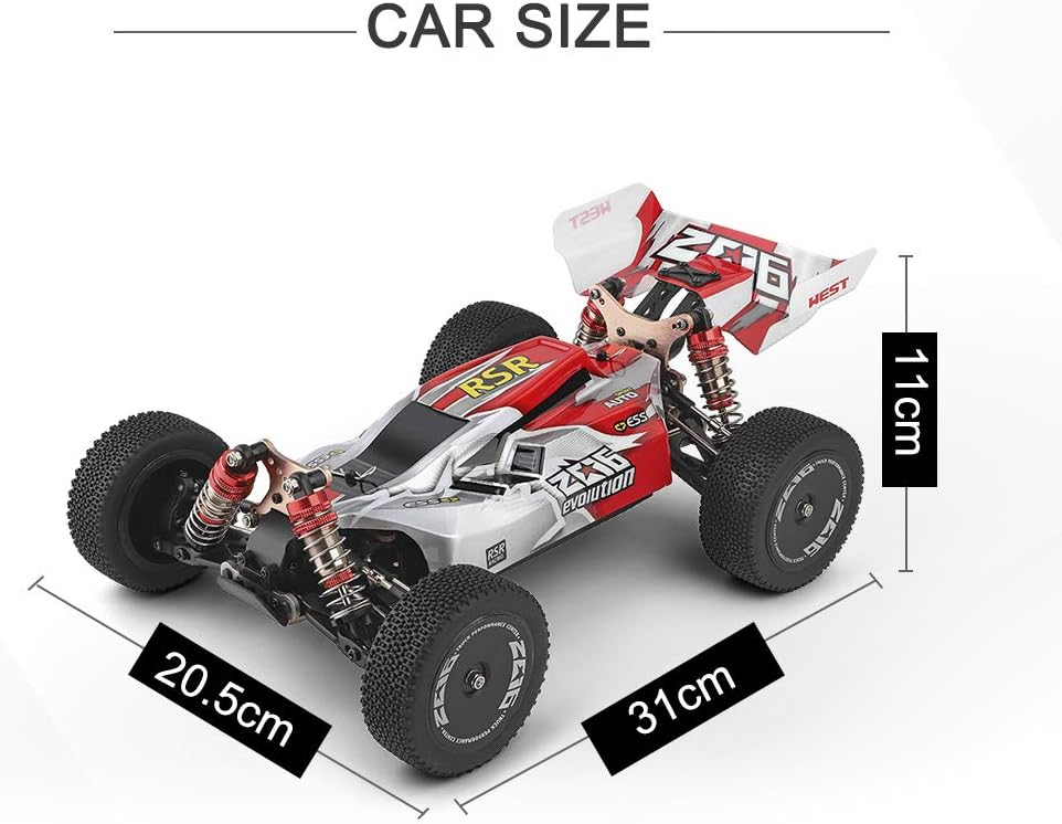 Швидкісна баггі на р/к WLtoys 144001 60 км/год 1:14: алюмінієве шасі, 4WD, масляні амортизатори, повний привід Київ - фото 9