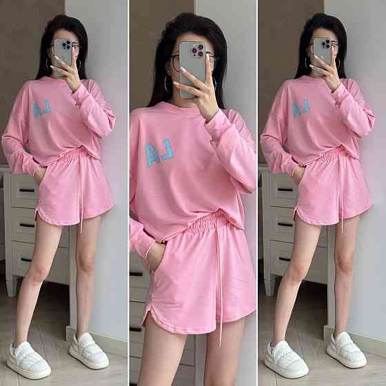 Жіночий прогулянковий костюм двійка: кофта і шорти турецька двонитка Одеса