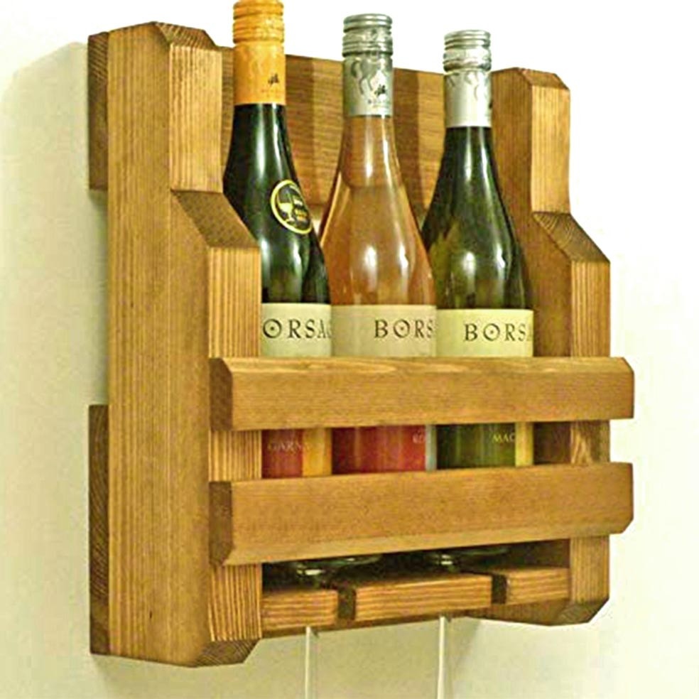 Настенная винная полка 