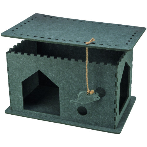 Домик Trixie Lene для кошек фетр 54х30х35 см серый Киев - изображение 10