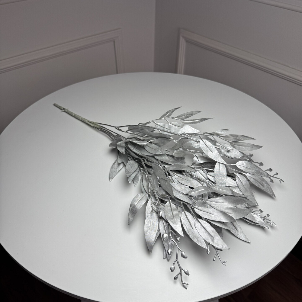 Рускус букет штучний, В-55 см 5шт/уп. Колір: срібний ZI-81 Львів - фото 1