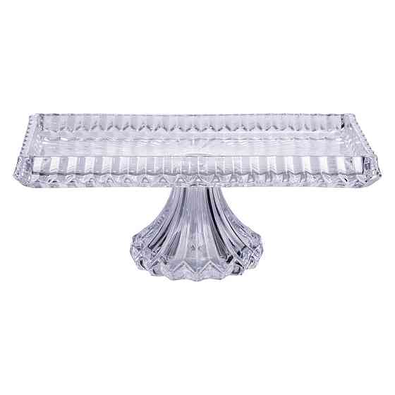 Тортівниця прямокутна на ніжці 33×17×13.5 (см) скляна HP-19-146C Київ