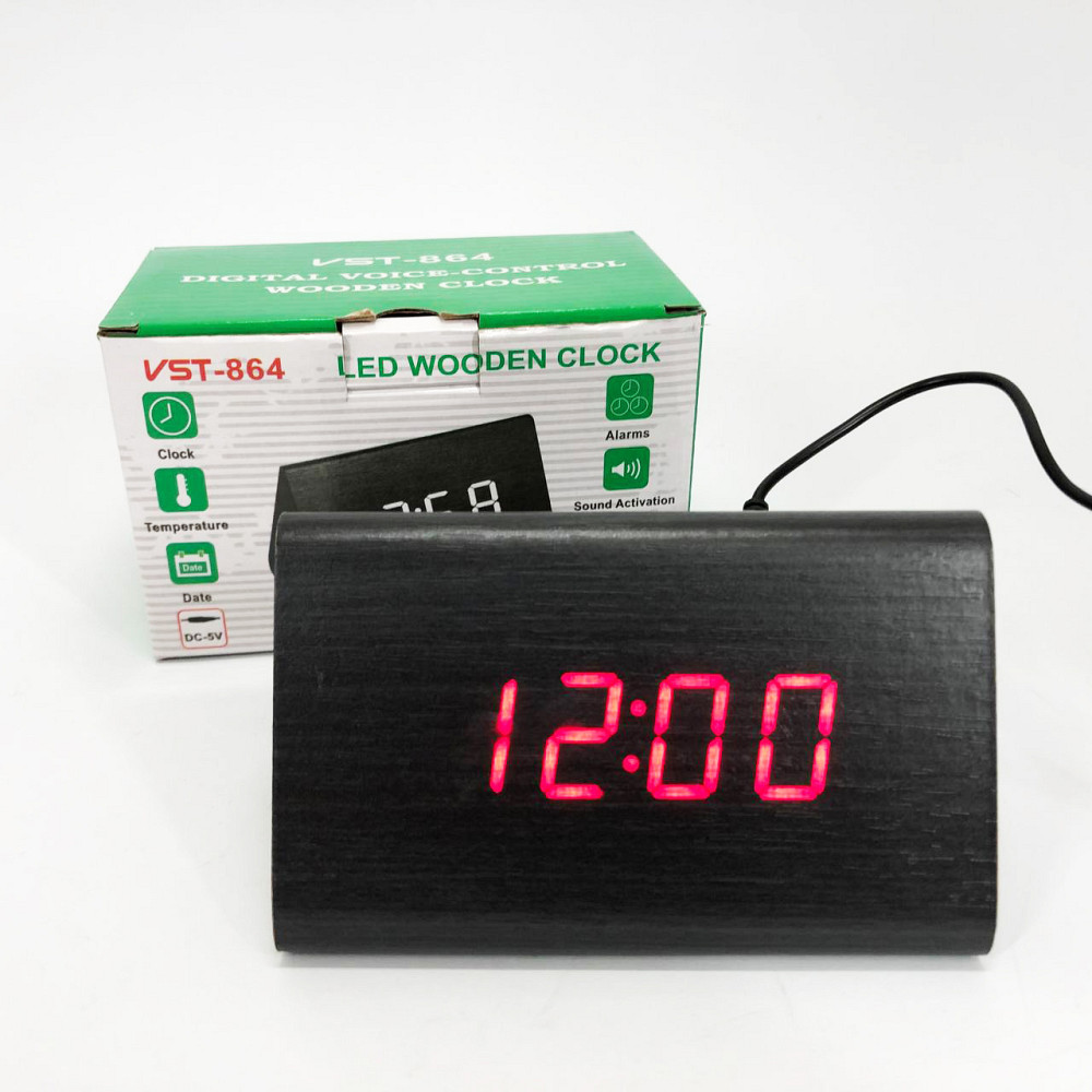 Годинник електронний настільний з дисплеєм, Настільний електронний годинник з великими цифрами NS-85 Львів - фото 8