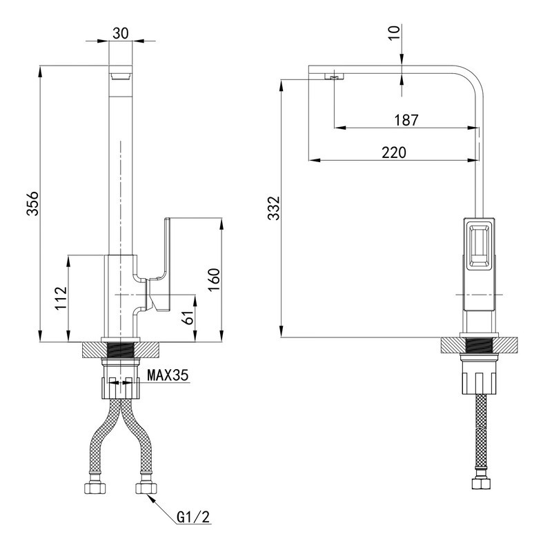Кухонний змішувач Mixxus Premium DANTE 017 (MI6791) преміум класу Харків - фото 2