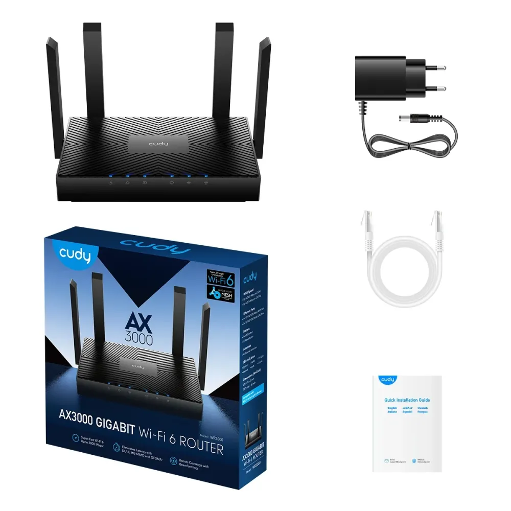 WiFi 6 Mesh-маршрутизатор Cudy WR3000 дводіапазонний гігабітний AX3000 (73-00512) Київ - фото 10