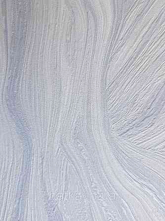 Шпалери вінілові на флізеліні Grandeco Illusion метрові абстракція геометрія хвилі смуги блакитні білі Київ