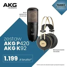 Микрофон ‌AKG P420 + K92 - mikrofon pojemnościowy + słuchawki nauszne PROMOCJA Киев