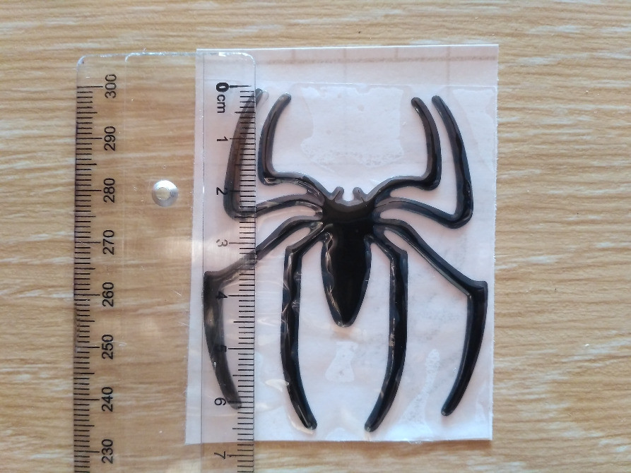 Наклейка на авто, мото Паук выпуклая Черный Киев - изображение 3