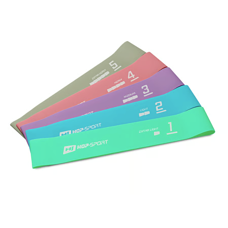 Набір резинок для фітнесу Hop-Sport 600x50мм HS-L650RLL Різнобарвний Киев - изображение 8