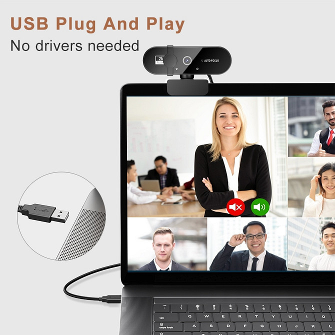 USB Веб-камера 2K 1080p Mini 30fps Full HD Opto із мікрофоном (зі штативом) Николаев - изображение 7