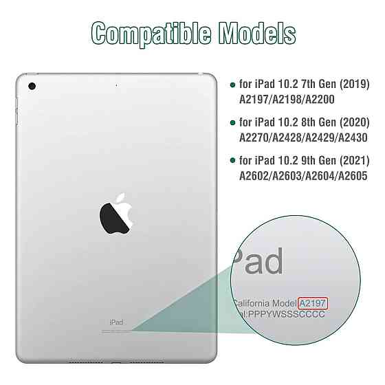 Чехол-клавиатура для iPad 10.2 Bettdow Темно-зеленый QWERTZ съёмная магнитная клавиатура с держателем для Киев