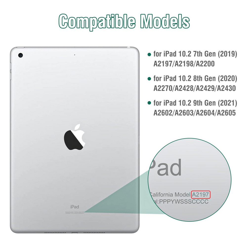 Чехол-клавиатура для iPad 10.2 Bettdow Темно-зеленый QWERTZ съёмная магнитная клавиатура с держателем для Киев - изображение 4