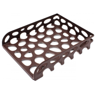 Лоток для паперів Optima горизонтальний пластик, коричневий (O36338) Вінниця - фото 1