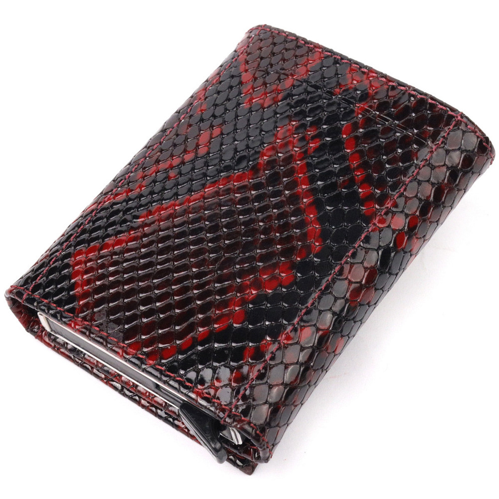 Візитниця з натуральної фактурної шкіри під змію KARYA 20984 Різнокольоровий Київ - фото 2