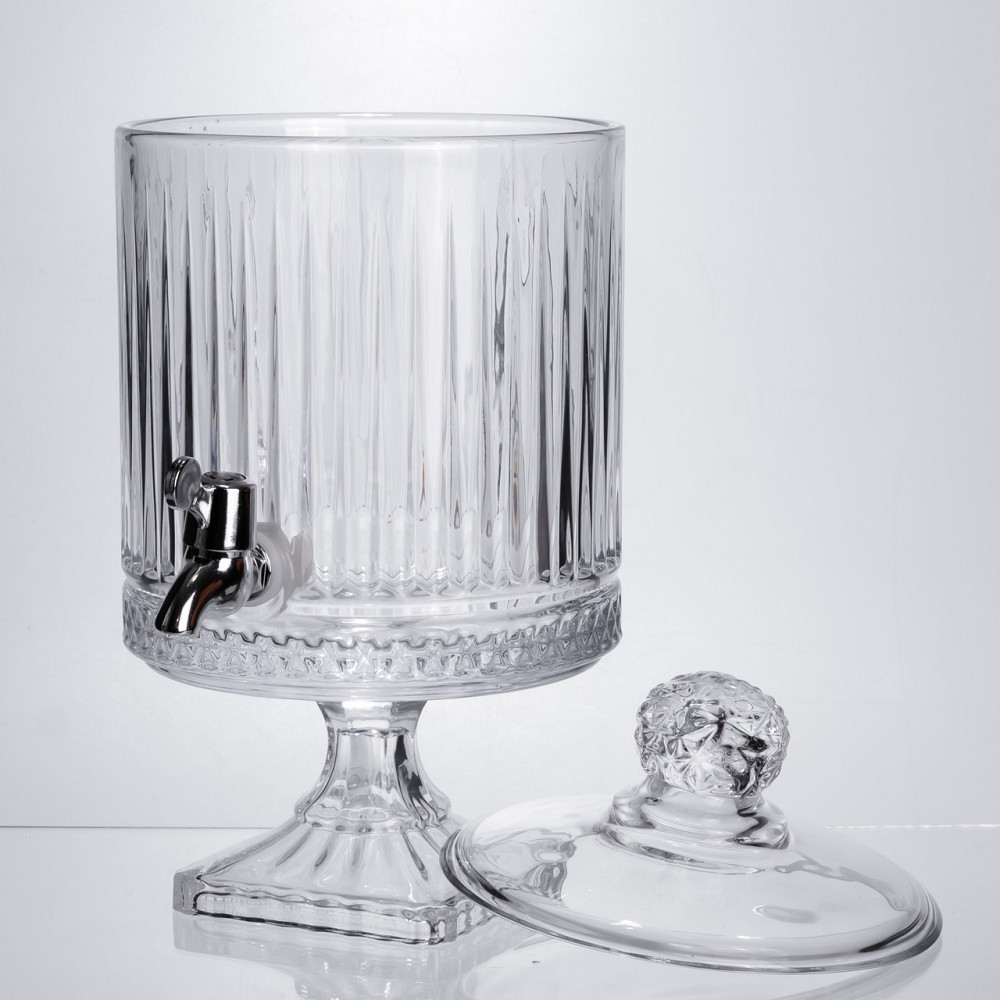 Стеклянная лимонадница с краном на подставке, 4.5 л Киев - изображение 1