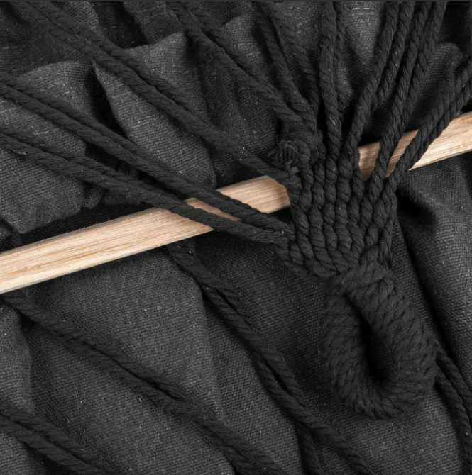 Подвесной гамак бразильский для дачи, дома, двора и отдыха на природе, прочный и удобный Di Volio Lecco графитовый Киев - изображение 5