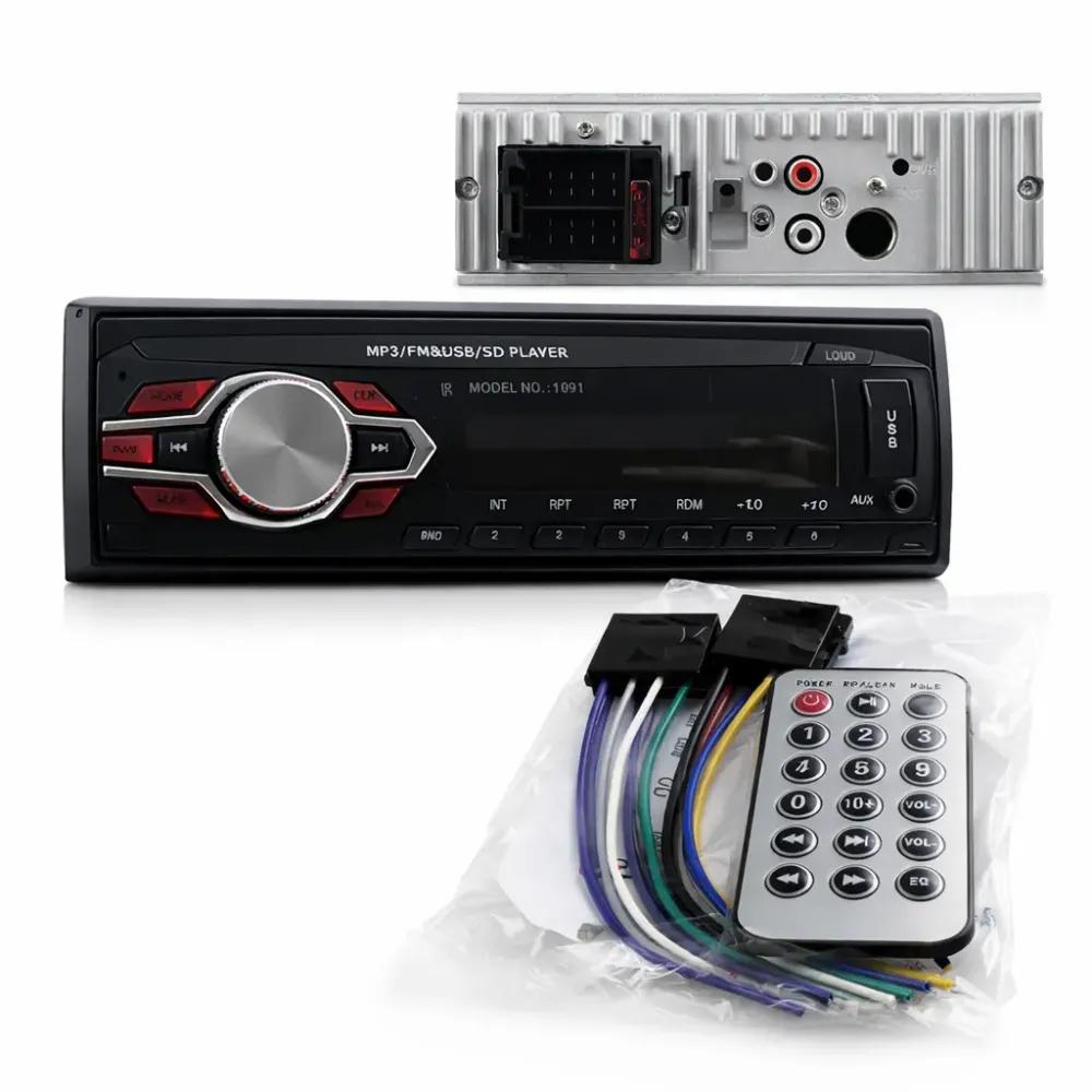 Автомагнитола 1091 Съемная панель Usb+Sd+Fm+Aux+ пульт Коломыя - изображение 2