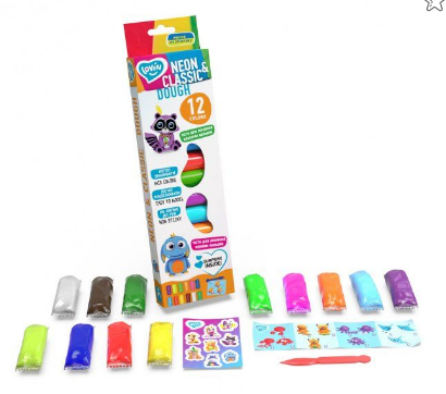 12 кольорів Neon and Classic TM Lovin Набір для ліплення з тістом, шт Киев - изображение 1