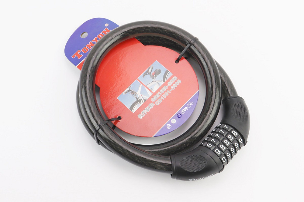 Замок протиугінний тросовий 1000х20мм з 5-ти значним кодом, TY462 Київ - фото 1