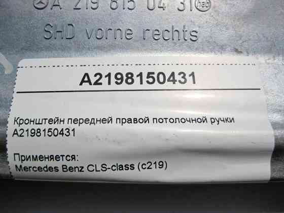 Mercedes-Benz  A2198150431 Кронштейн передньої правої стельової ручки CLS C219 Одеса