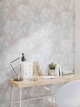 Шпалери метрові вінілові на флізеліні Sintra Vila однотонні тонка смужка під тканину сірі 534748 Київ