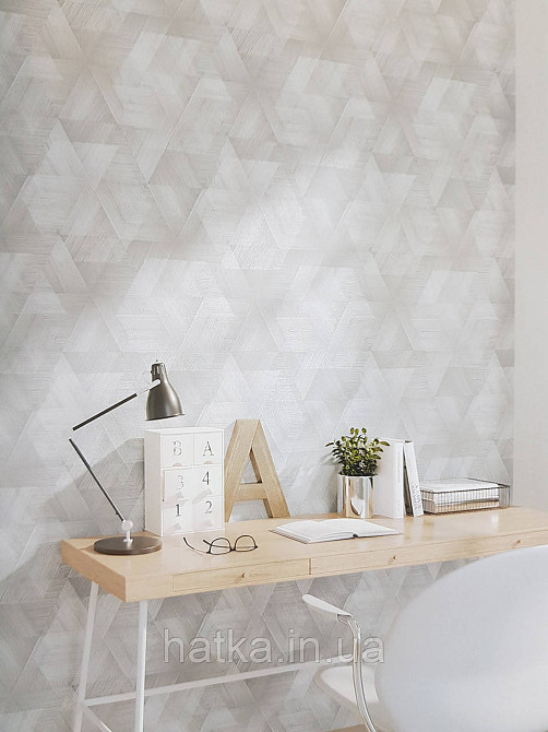 Шпалери метрові вінілові на флізеліні Sintra Vila однотонні тонка смужка під тканину сірі 534748 Київ - фото 1