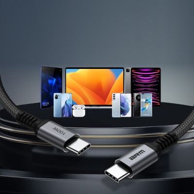 Дата кабель USB-C to USB-C 1.0m PD 100W black-grey Armorstandart (ARM69370) Вінниця - фото 3