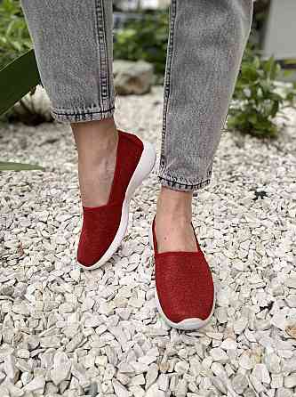 No brend Сліпони жіночі Z1900-2 червоні (літо, тканина) (1363) Коломыя