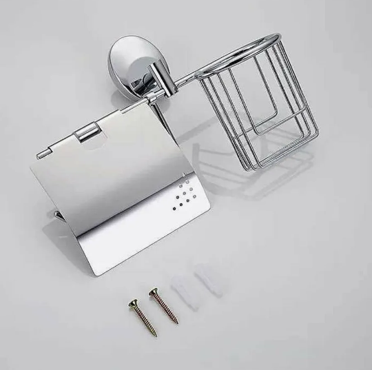 Держатель для бумаги металлический с крышкой и металлической корзиной Zerix LR3303-1 (LL1425) Черновцы - изображение 4