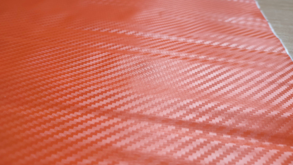 Карбонова плівка авто наклейки помаранчева 125х29.5 Київ - фото 5