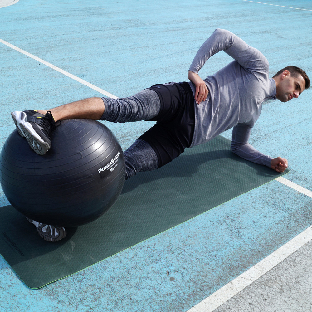 М'яч для фітнесу (фітбол) Power System PS-4013 Ø75 cm PRO Gymball Black Каменское - изображение 6