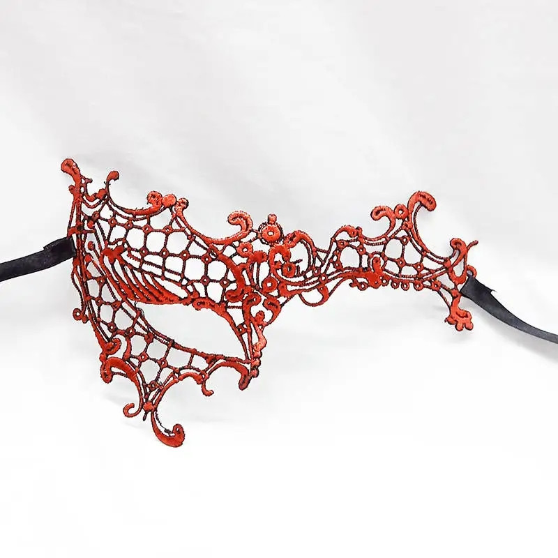 Маскарадная маска венецианская 18 на 11 см красный Киев - изображение 1