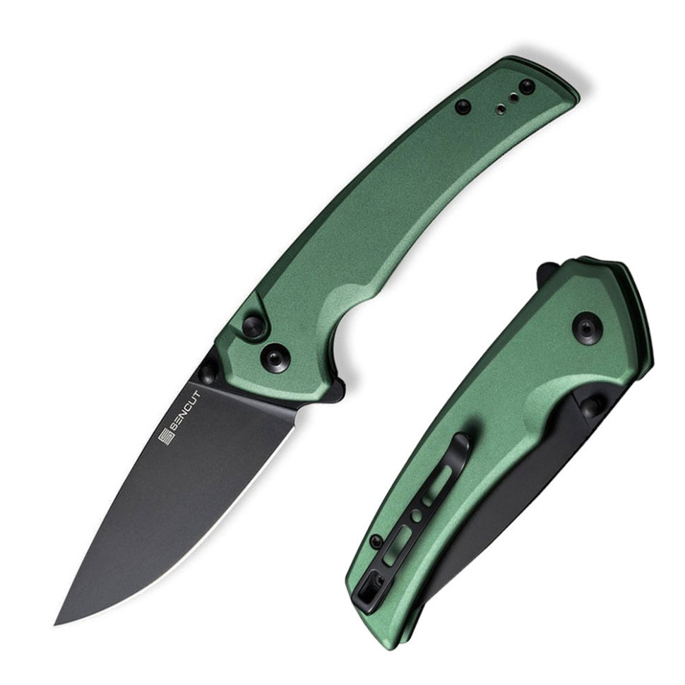 Ніж складаний туристичний Sencut Serene, (8.8 см) D2 / Aluminum зелений Київ - фото 1