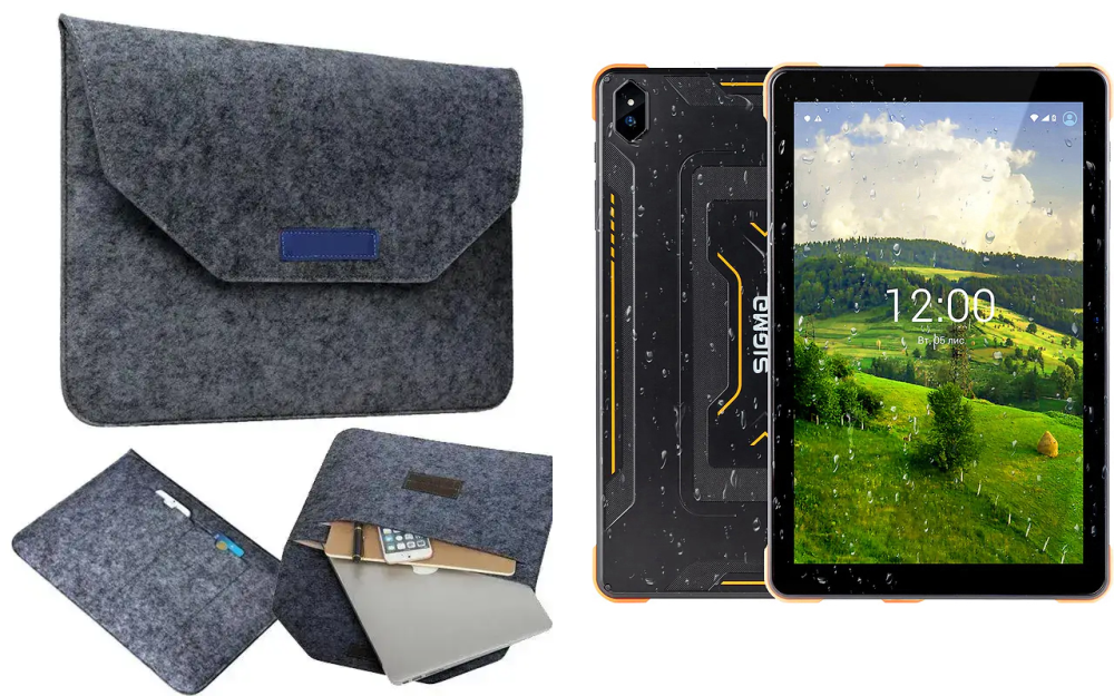 Сумка Wool із войлока для планшета Sigma mobile Tab A1035 Max Київ - фото 1