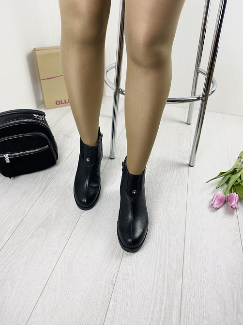 Injers Черевики жіночі INJERS чорні натуральна шкіра 39р. (1161) Коломия - фото 7