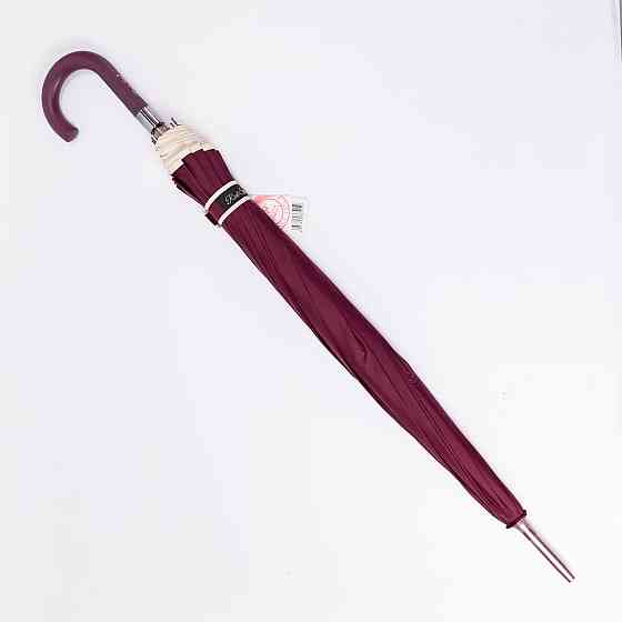 Класична парасолька-тростина з чохлом напівавтомат з поліестеру міцна надійна 12 спиць діаметр 120 см Червоний HP-23-16R Коломия