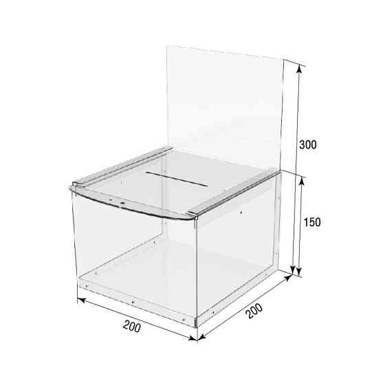 Скринька для пожертвувань EKOSTAR із замком 200х200х150/300 Київ