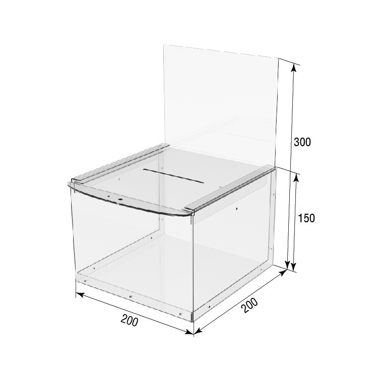 Скринька для пожертвувань EKOSTAR із замком 200х200х150/300 Київ - фото 3