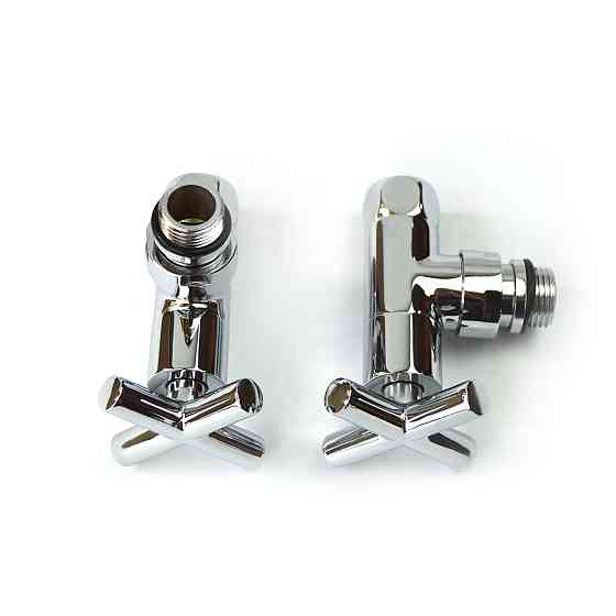 Кран кутовий для рушникосушки Raftec Premium 1/2х1/2 Chrome, 2шт. Київ